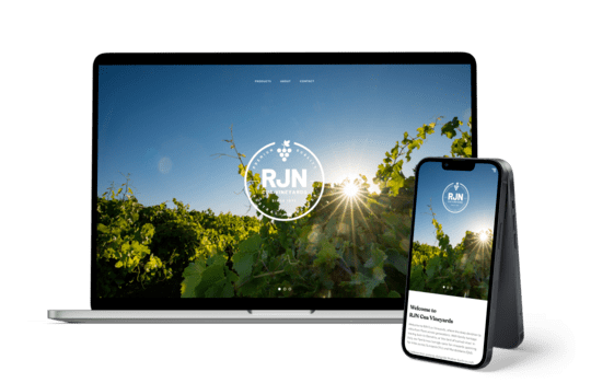 RJN Cua Vineyards Website on Desktop & Mobile View