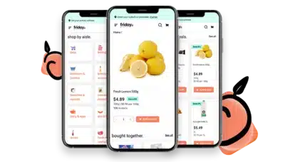 Friday Grocer Mobile Website Design Mockup