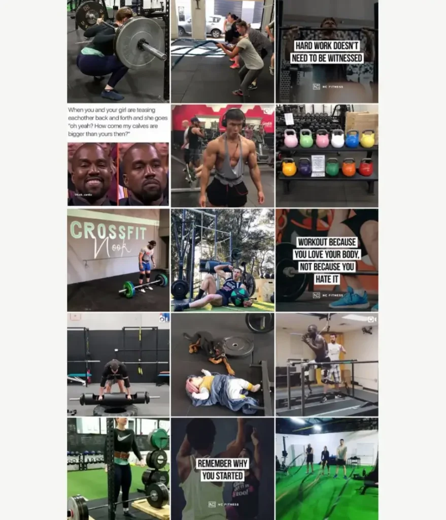 NC Fitness instagram feed