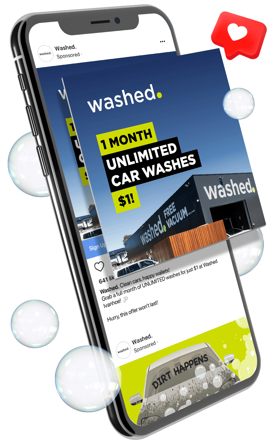 Social Media Advertisement for Washed Car Wash