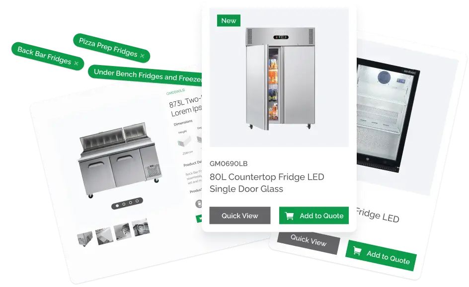 fridge selection layouts