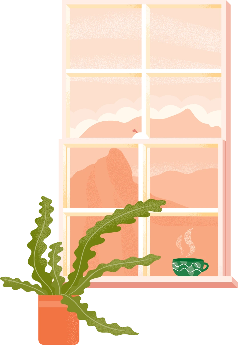 Bastion Lane Window Botanical Illustration