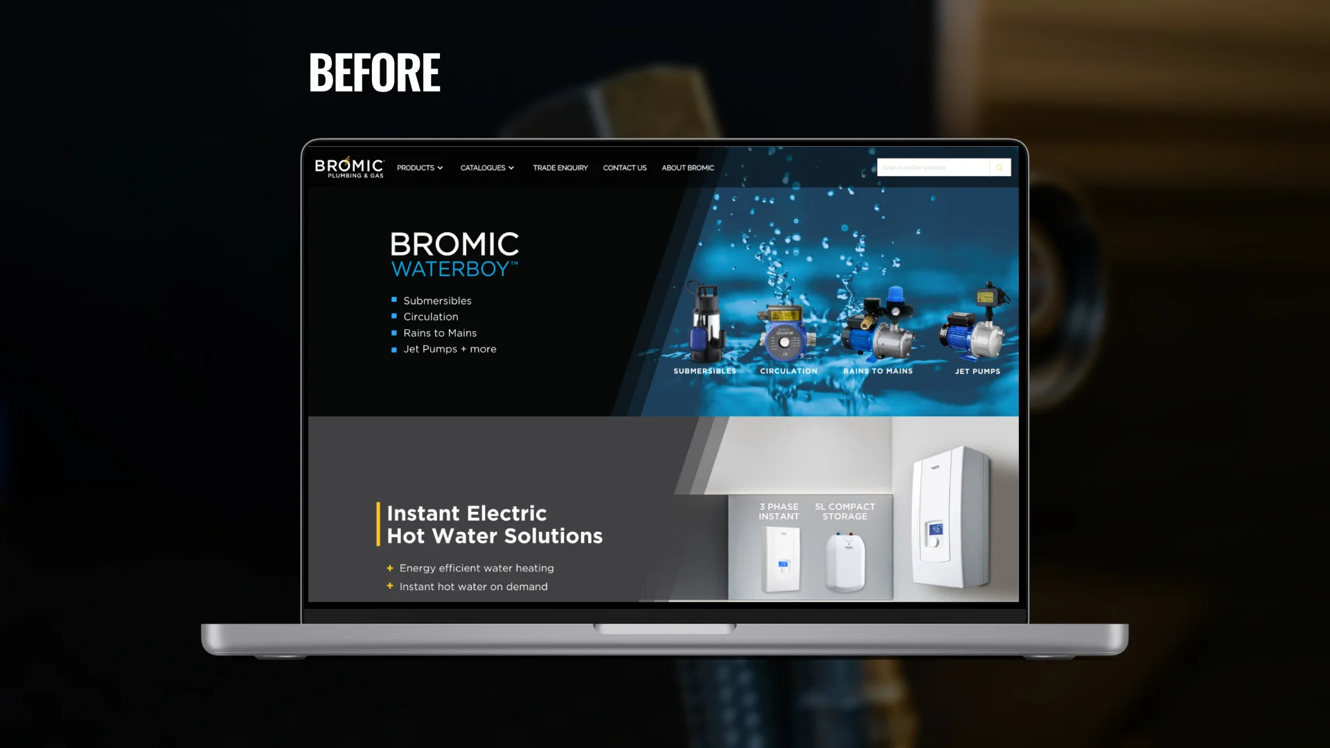 Comparison of Bromic Website Before Revamp