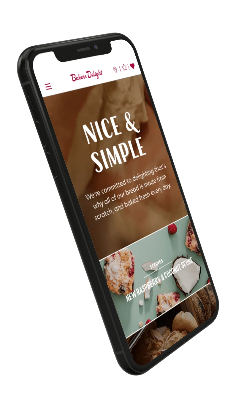 Bakers Delight Mobile Website Design