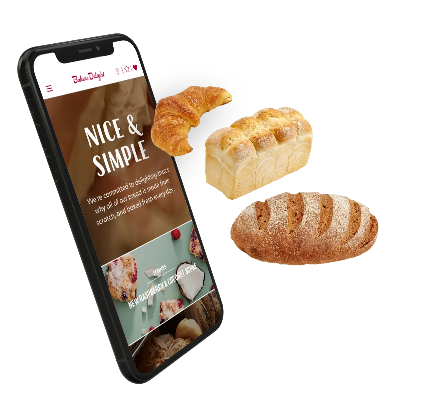 Bakers Delight Phone Mockup